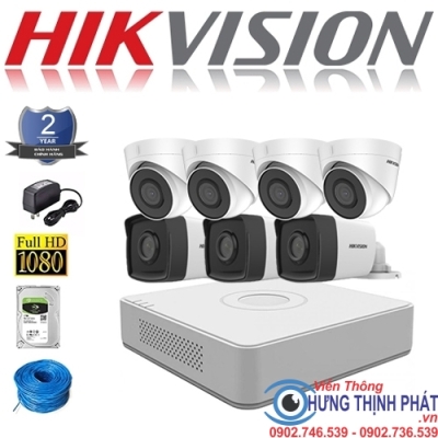 TRỌN BỘ 7 CAMERA IP HIKVISION 2.0 MPX